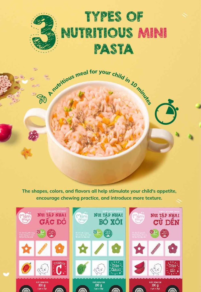 3 types of nutritious mini pasta